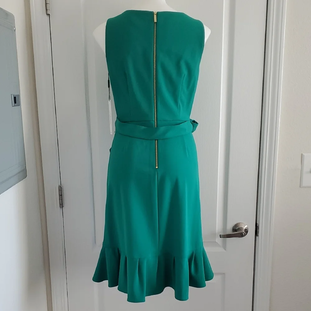 Calvin Klein Asymmetrical Green Dress - Picture 2 of 4
